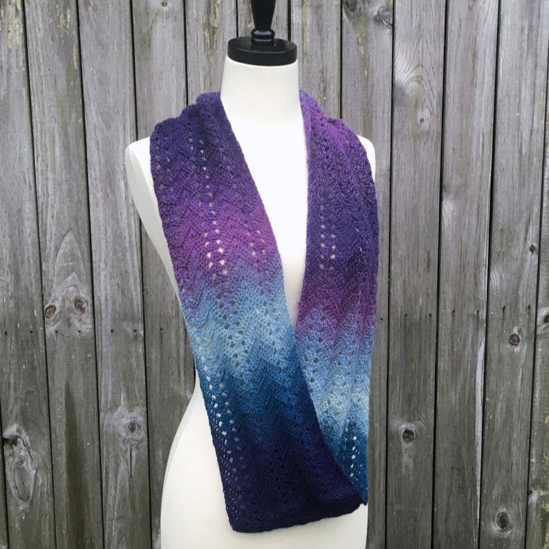 Crochet Pattern ~ Fall Infinity Scarf