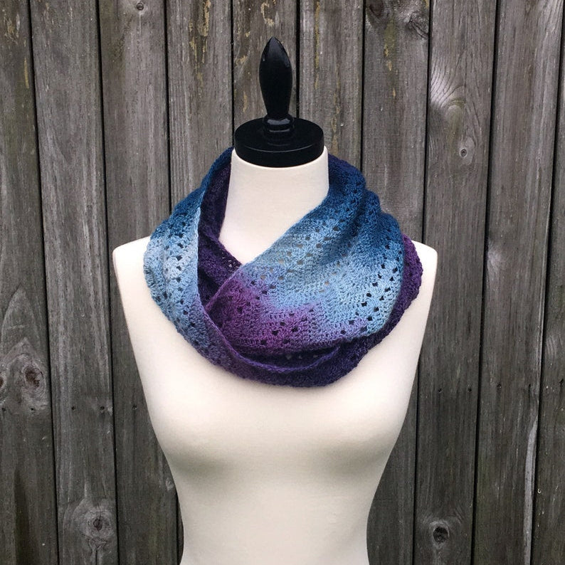 Crochet Pattern ~ Fall Infinity Scarf