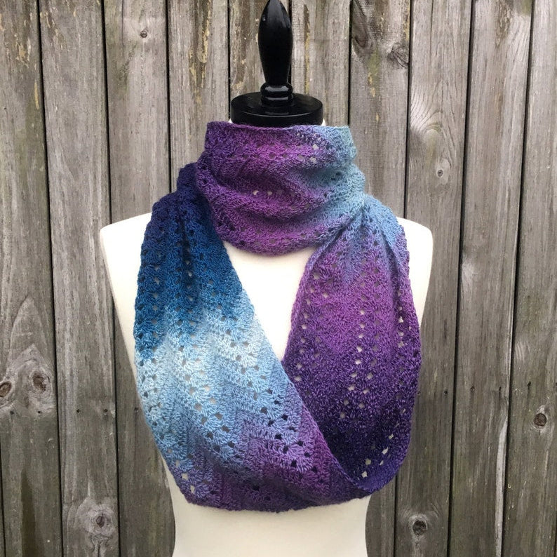 Crochet Pattern ~ Fall Infinity Scarf