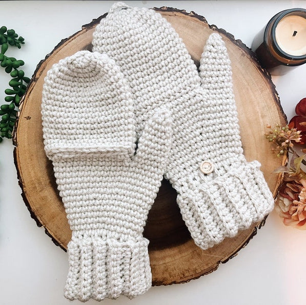 Crochet Convertible Fingerless Mittens