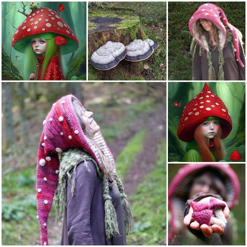 Crochet Mushroom Hood Pattern